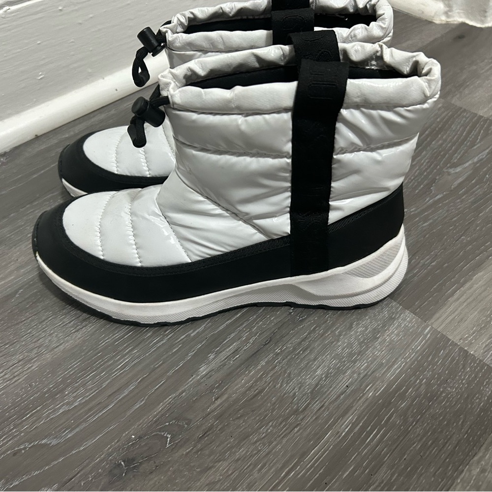 Guess Black and White Quilted Boots